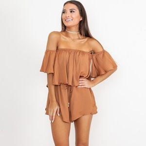 Over the shoulder romper